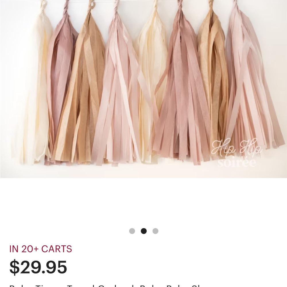 Blush & Cream Tissue Tassel Garland